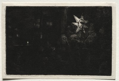 De Ster van Koningen: Een Nachtstuk door Unknown artist