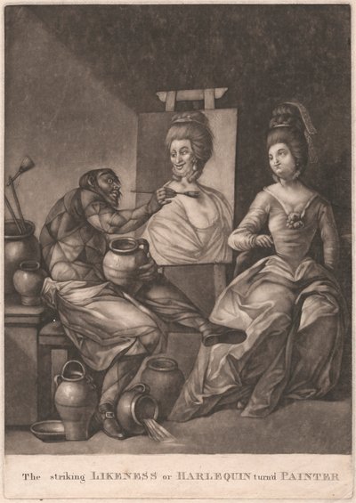 De Opvallende Gelijkenis of Harlekijn Wordt Schilder door Unknown artist