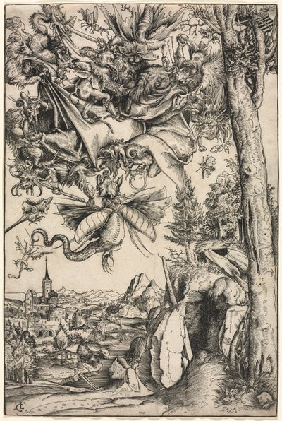 De verleiding van St. Antonius door Unknown artist