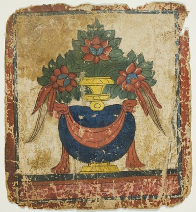 De schatvaas (Bumpa), uit een set inwijdingskaarten (Tsakali) door Unknown artist