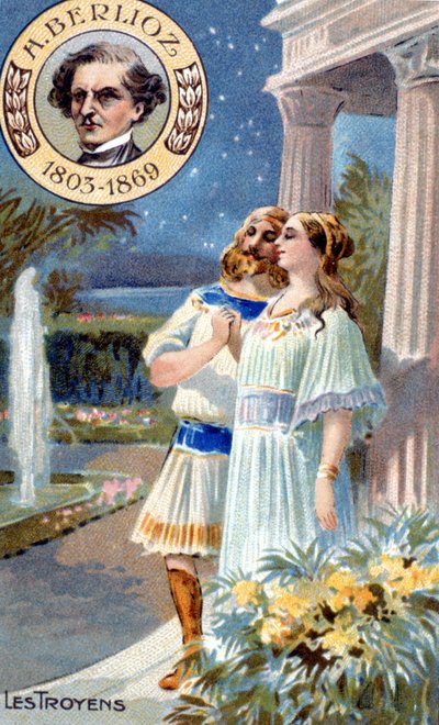 De Trojanen van Hector Berlioz. 19e-eeuwse chromolithografie door Unknown artist