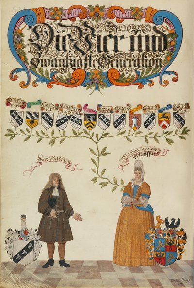 De vierentwintigste generatie, Georg Veit Derrer door Unknown artist