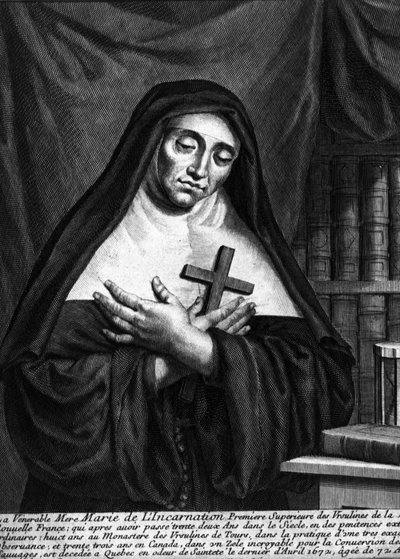De Eerbiedwaardige Moeder Maria van de Incarnatie door Unknown artist