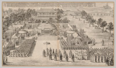 Het overwinningsbanket: uit Slagveldscènes van het Neerslaan van Opstanden in de Westelijke Regio