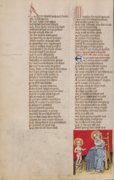 De maagd maakt kleren voor Jezus door Unknown artist