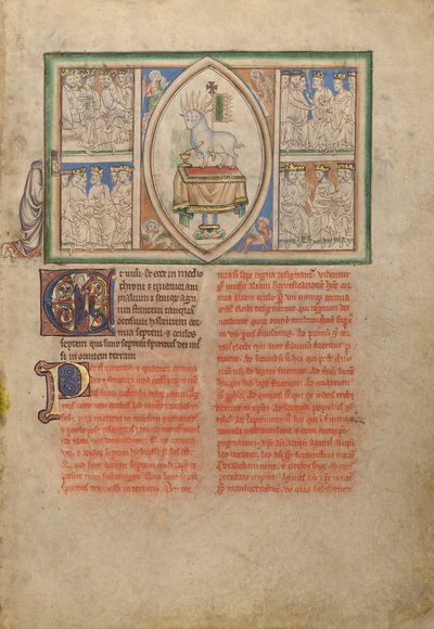 Het visioen van het Lam temidden van de vier levende wezens en de vierentwintig oudsten door Unknown artist