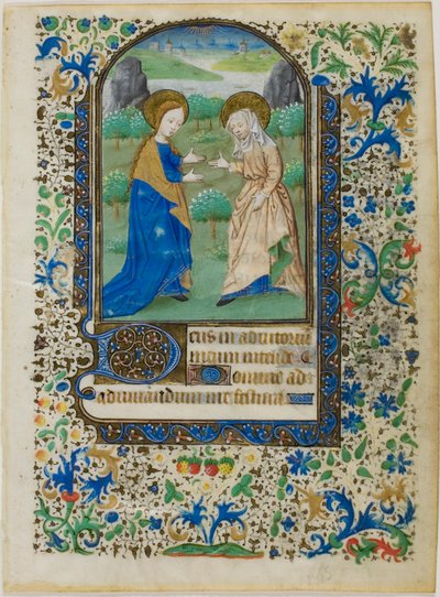 De Visitatie, uit een getijdenboek door Unknown artist