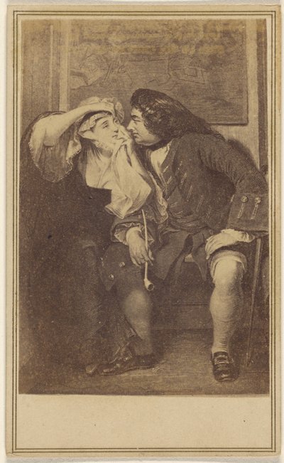 De weduwe en oom Toby. [kopie van een aquatint] door Unknown artist