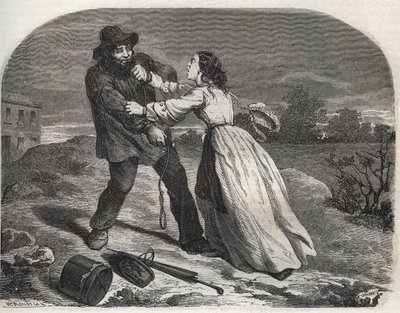 De moordenaar van de goede Martin Dumollard (1810-1862) seriemoordenaar van de 19e eeuw, in de Ain door Unknown artist