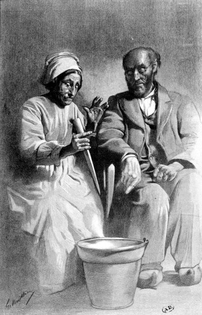 De betovering door het weerspiegelde beeld - lithografie, eind 19e eeuw door Unknown artist