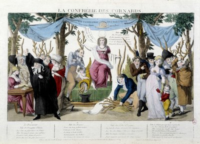 De broederschap van de Cornards - Beeldvorming door Unknown artist