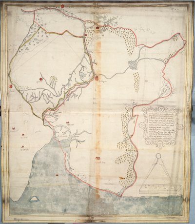 De beschrijving van het kasteel en de landerijen van Insbeguin binnen 3 mijl van Yohall aan de westkant daarvan door Unknown artist