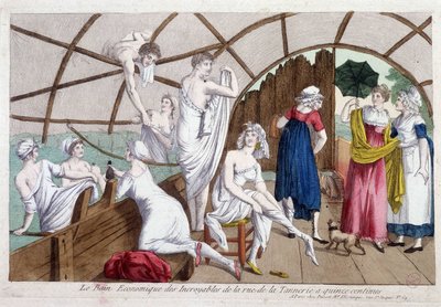 Het economische bad van de ongelooflijke (15 cent), rue de la tannerie, begin 19e eeuw, Carnavalet door Unknown artist