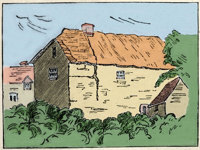 Het huis van Francis Drake (1540-1596), Britse ontdekkingsreiziger en kaper in Crowndale bij Tavistock. Het werd verwoest in de 19e eeuw. door Unknown artist