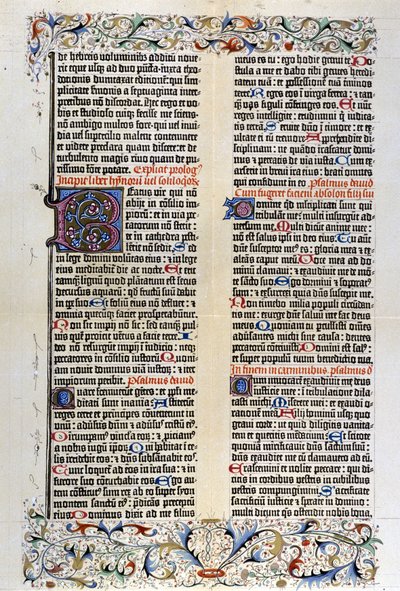 De Latijnse Bijbel van Gutenberg met 42 regels - 1455. door Unknown artist