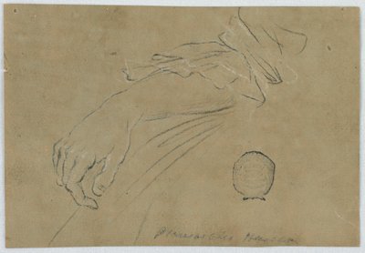 De rechteronderarm van dezelfde vrouw door Unknown artist