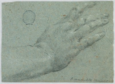De rechterhand van een man door Unknown artist