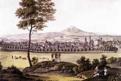De stad Toeplitz (Toplitz) in Bohemen aan het einde van de 18e eeuw. door Unknown artist