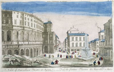 Theater van Marcellus in Rome - Optische weergave door Unknown artist