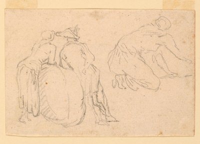 Drie Figurale Studies door Unknown artist