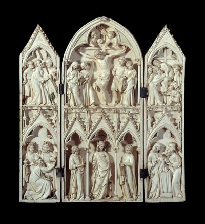Drieluik van Saint-Sulpice du Tarn: Kruisdraging, Kruisiging, Kruisafneming, Aanbidding der Wijzen, Glorieuze Maagd, Presentatie in de Tempel door Unknown artist