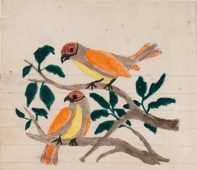 Twee vogels door Unknown artist