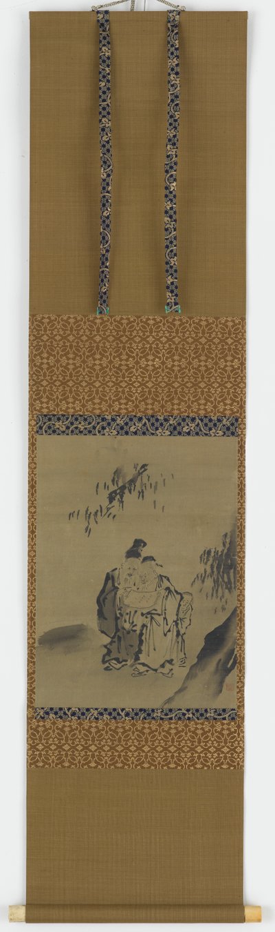 Twee Chinese wijzen onder een boom door Unknown artist