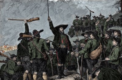 Tiroolse patriot Andreas Hofer (1767-1810) - Opstand van Tirol in 1809: De Tiroolse patriot Andreas Hofer door Unknown artist