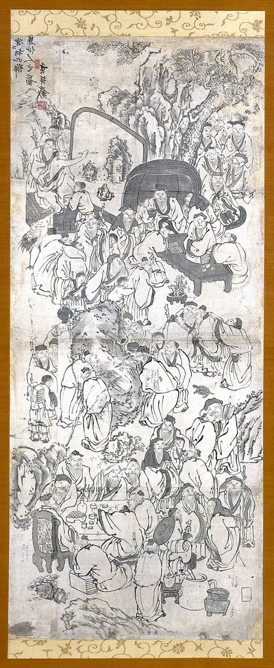 Ongenoemde Schets van 100 Oude Mannen door Unknown artist