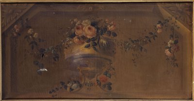 Vaas met bloemen in een nis. Tussen 1769 en 1789 door Unknown artist