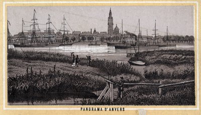 Uitzicht op Antwerpen, België (Vlaamse regio) door Unknown artist
