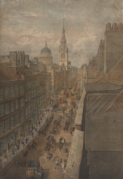 Uitzicht op Cheapside door Unknown artist