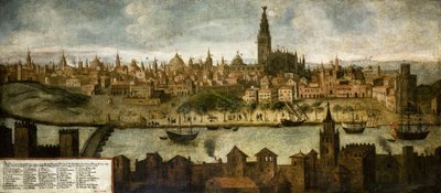 Gezicht op Hispalis (Sevilla) door Unknown artist