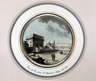 Uitzicht op St Bernard Porte, gebouwd in 1670 door Unknown artist