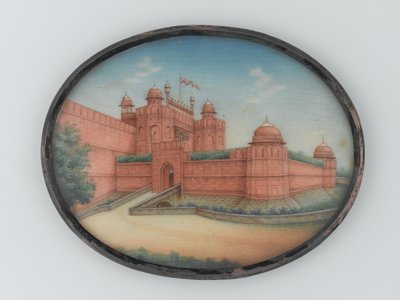 Uitzicht op het Rode Fort, Delhi, circa 1850 door Unknown artist