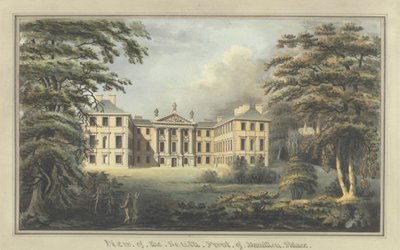 Zicht op de Zuidkant van Hamilton Palace door Unknown artist