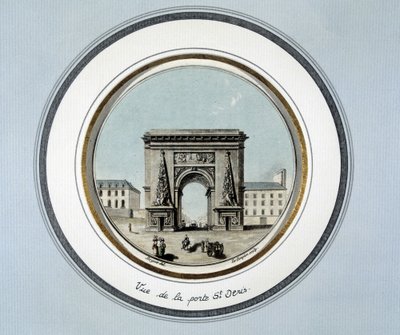 Uitzicht op de St Denis-deur door Unknown artist