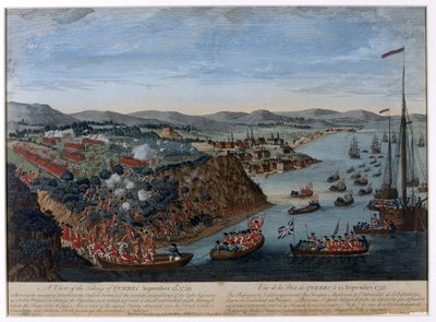 Uitzicht op de inname van Quebec door Unknown artist