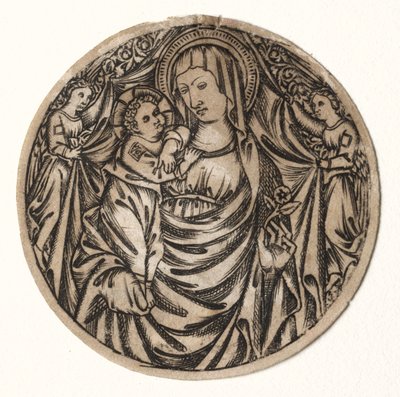 Maagd en Kind met Twee Engelen door Unknown artist