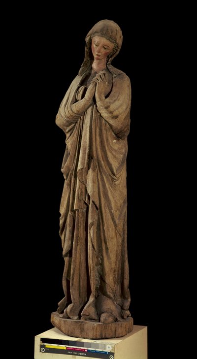 Maagd van Calvarie Polychrome houten sculptuur uit Gotland in Zweden eind 18e eeuw door Unknown artist