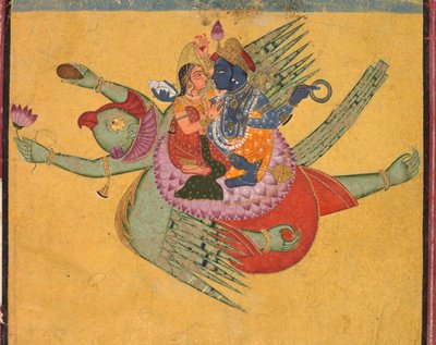 Vishnu en Lakshmi op Garuda door Unknown artist