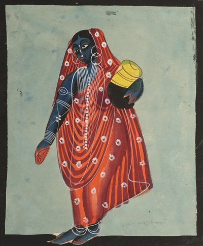 Vishnu in vrouwelijke vorm van Mohini draagt Amrita voor de goden door Unknown artist