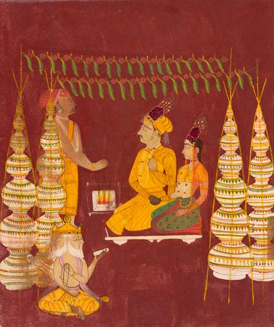 Huwelijksceremonie met Brahma Aanwezig door Unknown artist