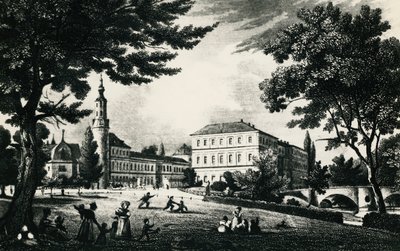 Weimar Stadsburcht, gravure, Duitsland door Unknown artist