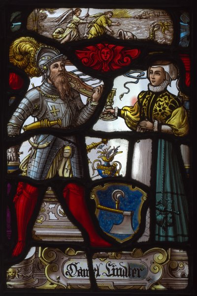 Welkomstpanel van David Lindler door Unknown artist