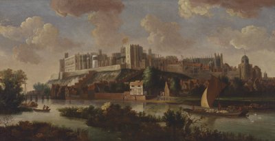 Kasteel Windsor gezien vanaf de Theems door Unknown artist