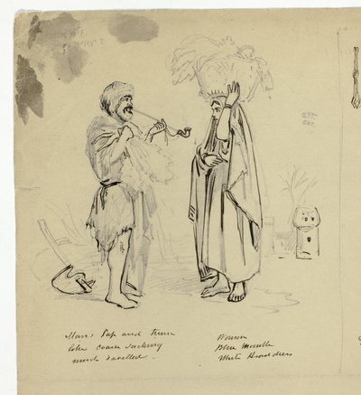 Vrouw en Bedelaar door Unknown artist