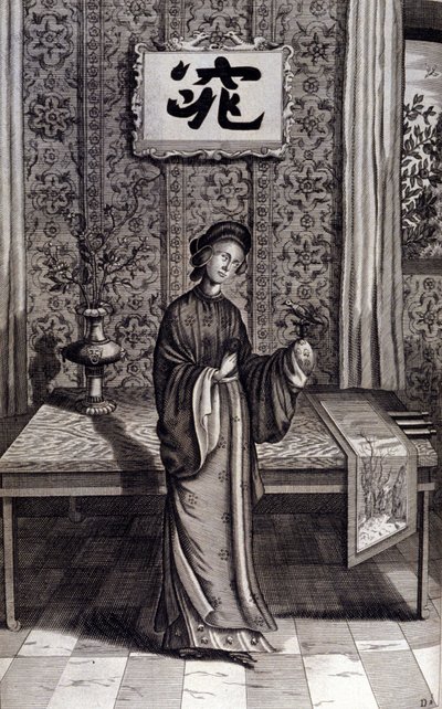 Vrouw van de Chinese adel. “De China Monumenta” door Athanasius Kircher (1601 - 1680), jezuïet, oriëntalist en Duitse geleerde, Amsterdam 1667 door Unknown artist