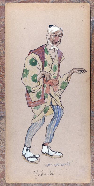Yakuside kostuum voor de creatie van Madame Butterfly door Giacomo Puccini in 1904. Collectie van het Museo della Scala in Milaan. door Unknown artist