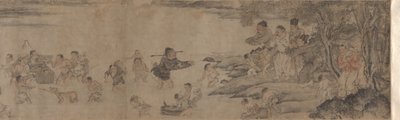 Yang Pu verhuist zijn familie door Unknown artist